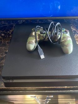 PlayStation 4  SLIM 500GB w plugs and controller