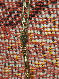 14K Italy Gold Figaro Chain Necklace