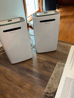 Pair of Pro Breeze  50 pint dehumidifier PB–08-US tested & working drain hoses included works great $60 each or $100 for both