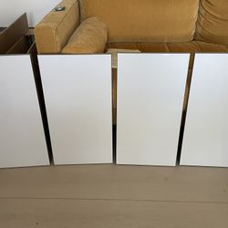 4 NEW Cabinet doors slab frameless ice white high gloss lacquered Modern