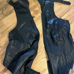Harley Davidson Leather Chaps Size Large 