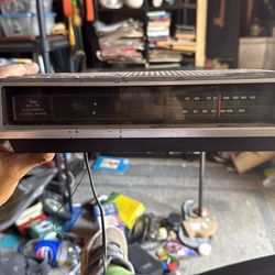 Vintage alarm clock radio