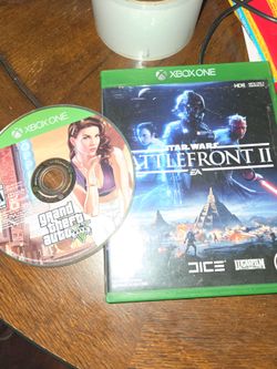 Xbox One GTA V Disc & Star Wars Battlefront II