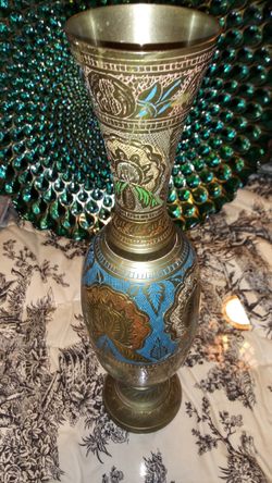 Vintage metal vase