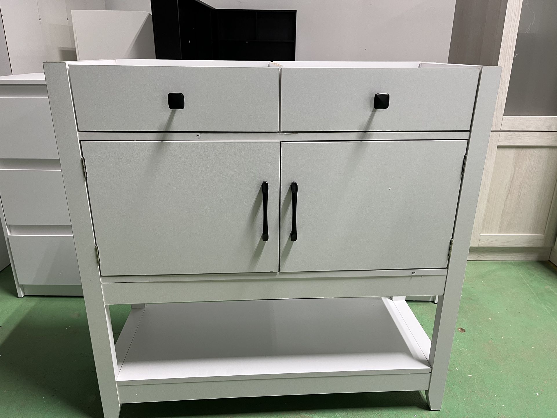 (No countertop) Console Table Sofa Table,Coffee Bar Cabinet,35.5" Lx 13.8" W x 34.65" H,Entryway Table with 2 Drawers & 2Door Cabinet Buffet Sideboard