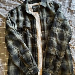 costco sherpa flannel jacket