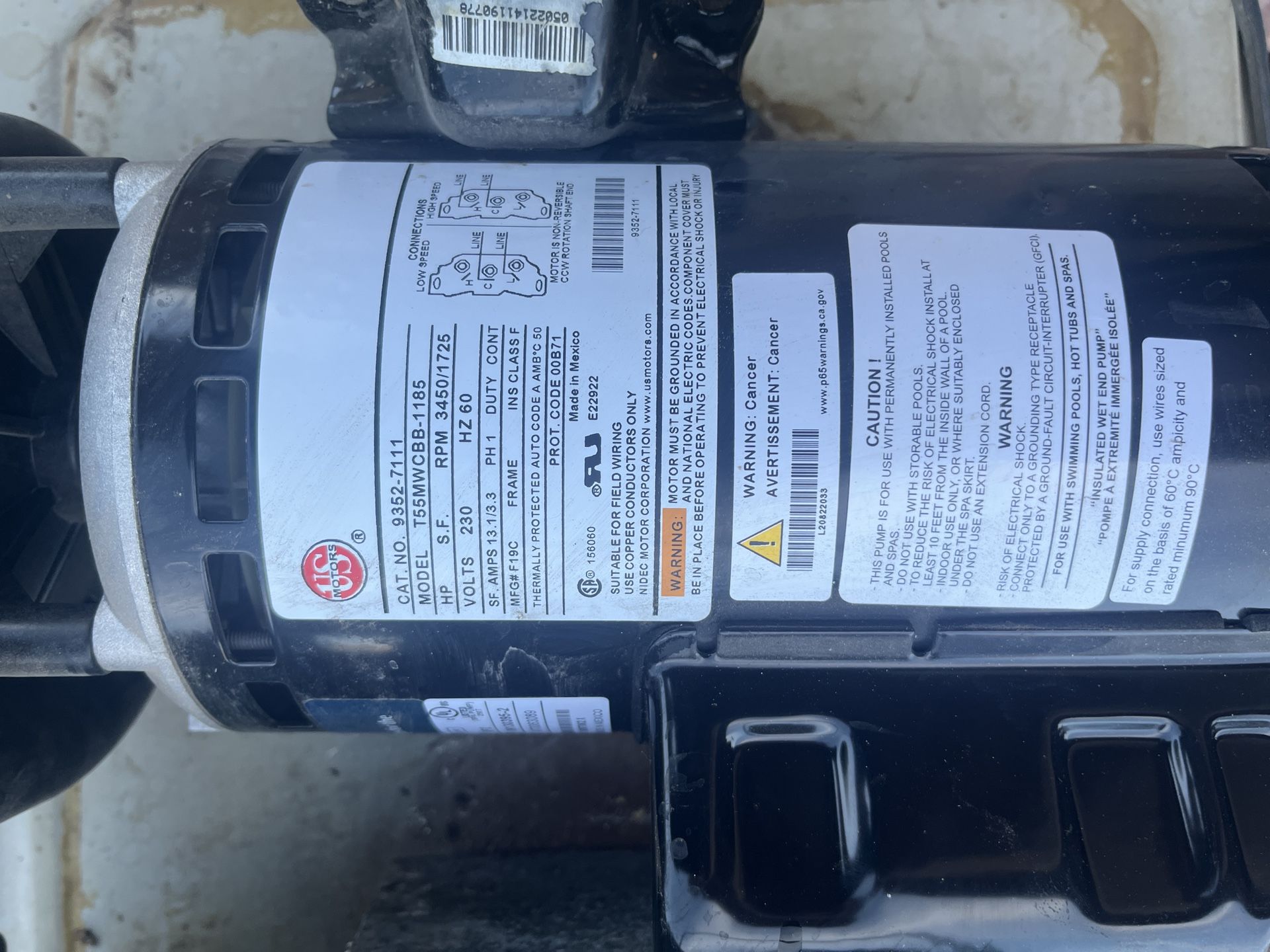 Spa Motor/Impeller
