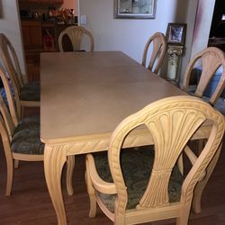 Dining Room Set With Mirror And Buffet Table 