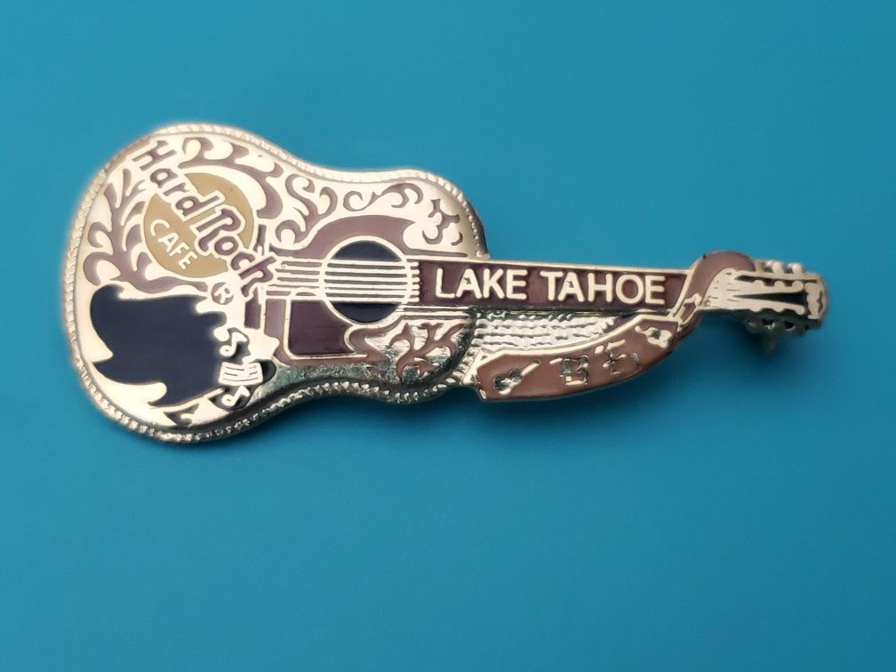Hard Rock Cafe Lake Tahoe Buddy Holly Guitar Pin 