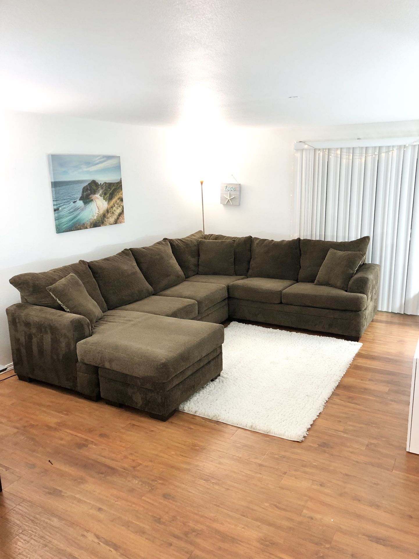 Brown Sectional- Free Delivery