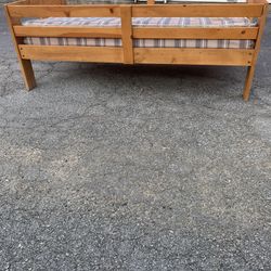 Twin bed and mattress