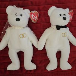 TY beanie Baby Mr. And Mrs. Wedding Bears