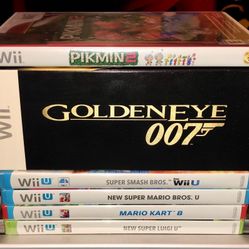 Nintendo Wii Pikmin 2 Goldeneye 007 Wii U Super Smashbros Super Mario Bros U Mario Kart 8 Super Luigi Bros U Games New Factory Sealed NRFP MISP