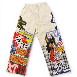Bravest Studios Patchwork Baggy Sweatpants Size S/M 