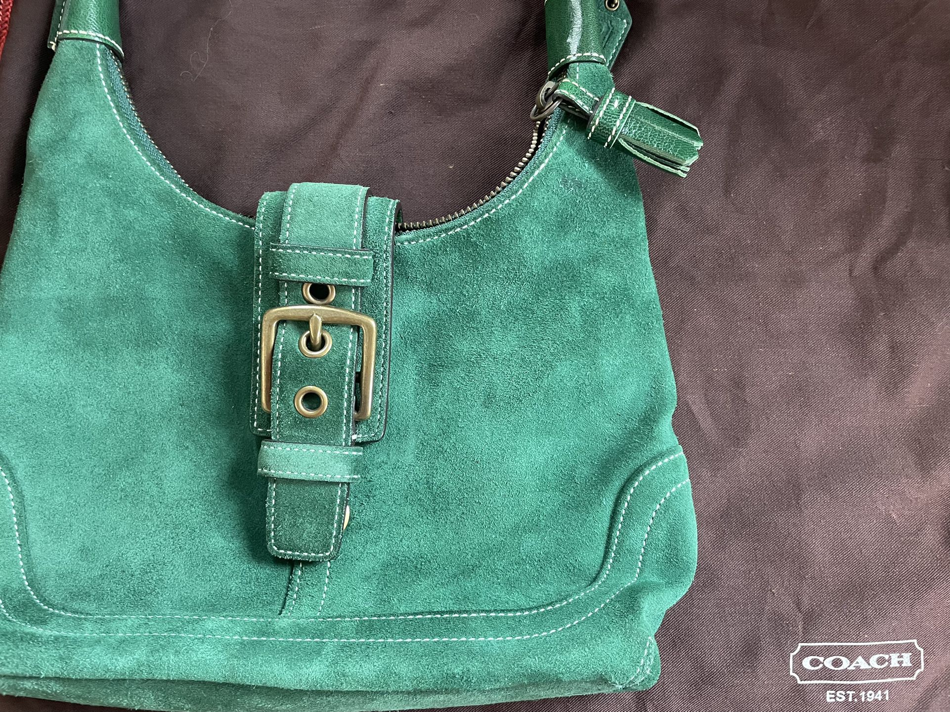 Vintage ‘90s COACH Suede Hobo Shoulder Bag