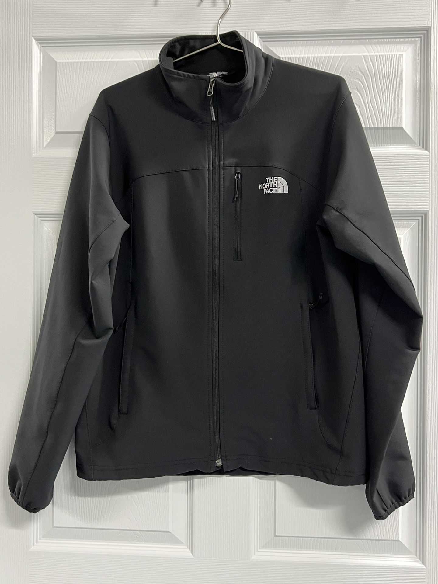 The North Face Men's Black Softshell Full Zip Jacket - Size Medium - VGUC