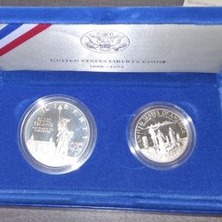 US 1(contact info removed) S Liberty Coins Ellis Island Silver & Half Dollar Proof 