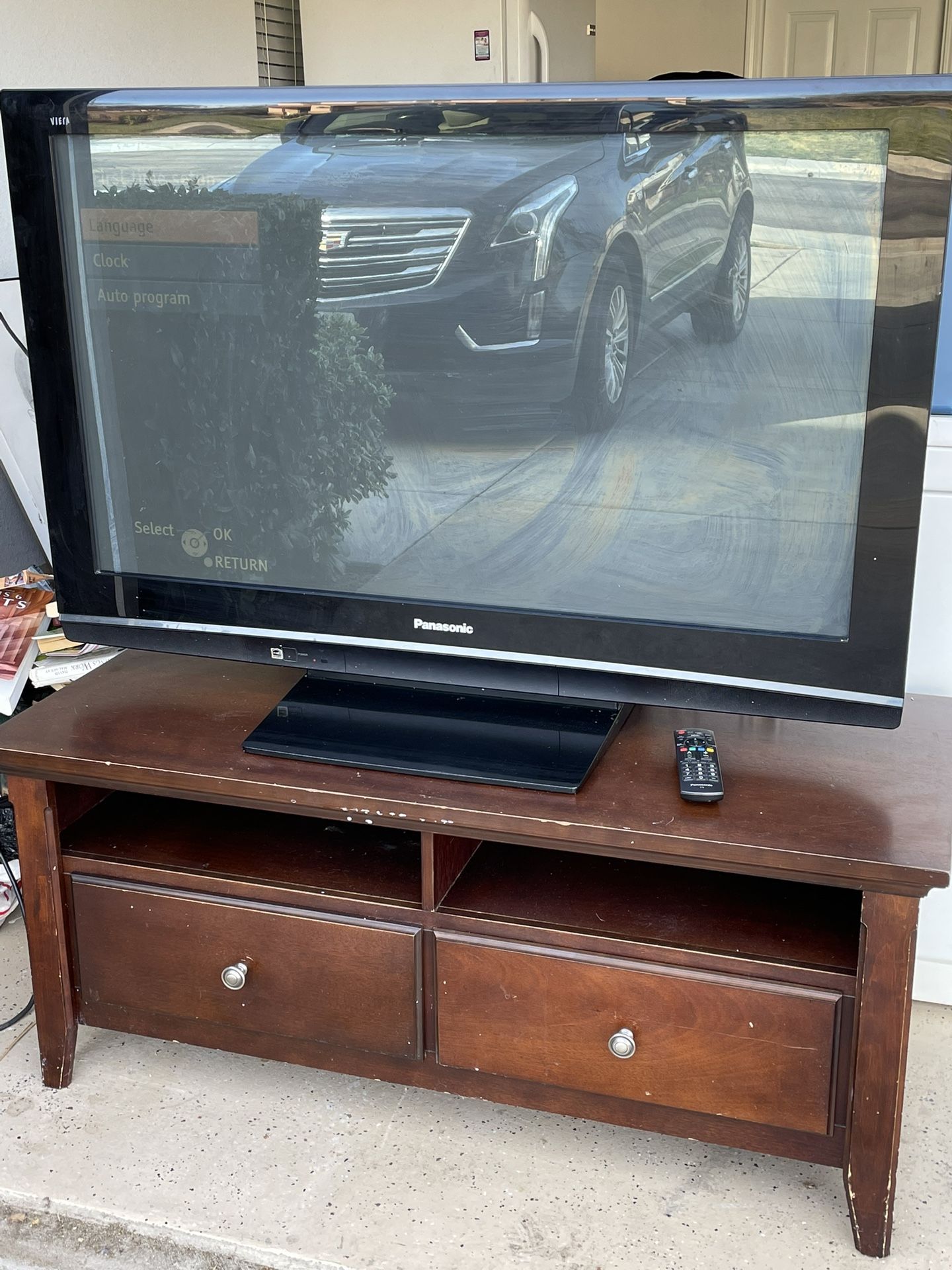 46” Panasonic Plasma TV with TV Stand