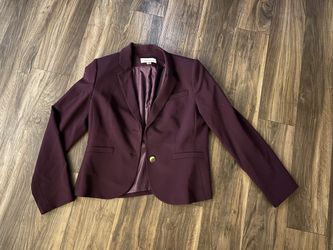 Calvin Klein Dark Red Maroon Blazer Size 12P