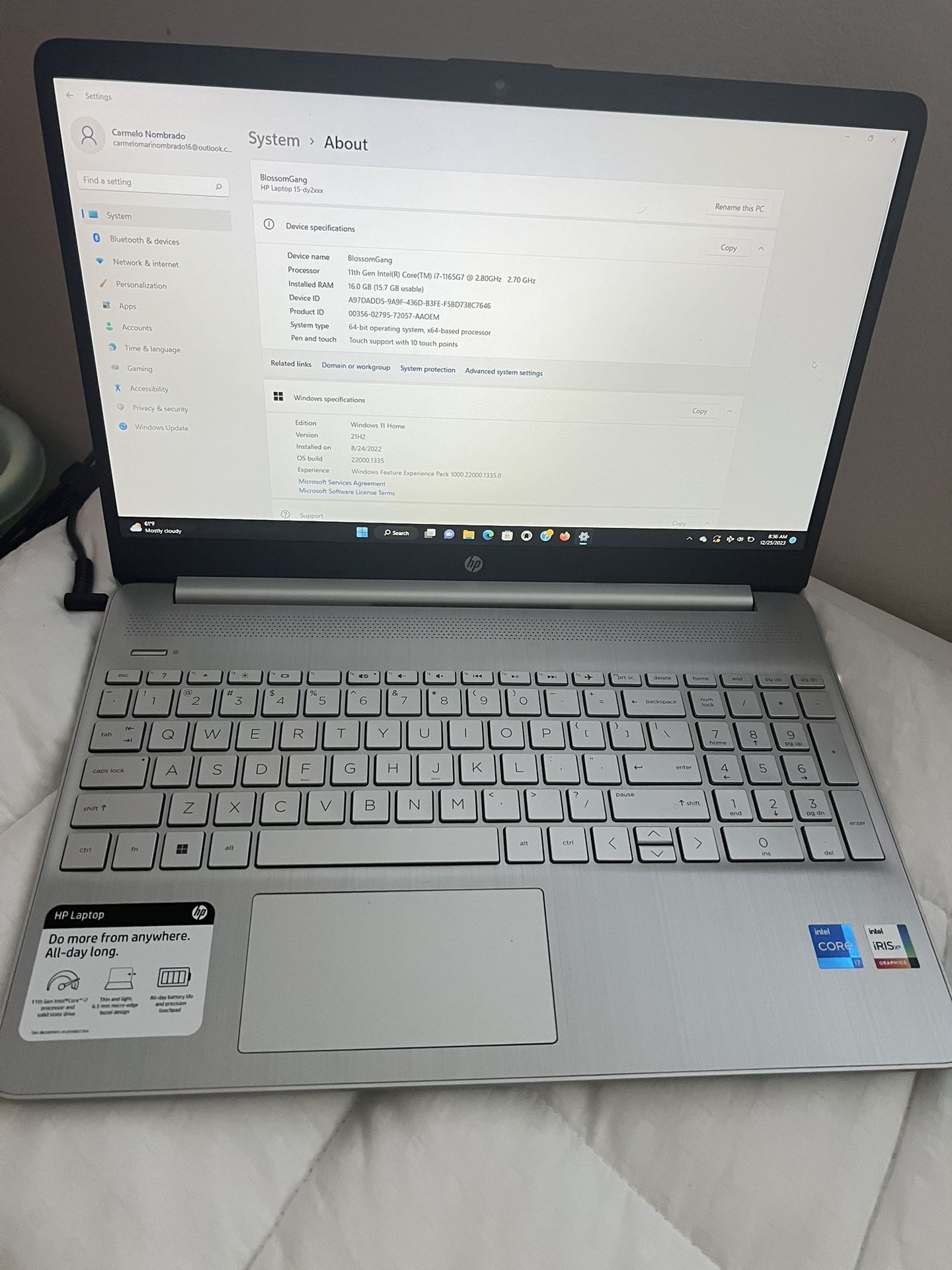 HP Laptop 15.6 Touch Screen. $800 in Bestbuy, Selling It For $550.