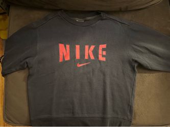 Vintage 90s Nike White Tag Dark Blue Sweatshirt Youth Sz S 10 Crewneck Pullover