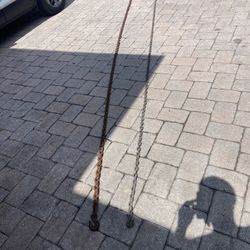 Two Safety/towing Steel Chains With Clevis Hooks