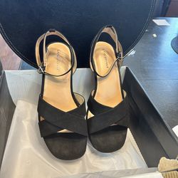 Lane Bryant Black Sandal Dress Shoes