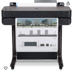HP DesignJet T630 Large Format Wireless Plotter Color Printer - 24", with Auto Sheet Feeder, Media Bin & Stand (5HB09A),Black