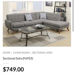 Gray Sectional Sofa 