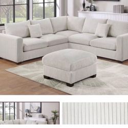 Sectional With Ottoman Set 