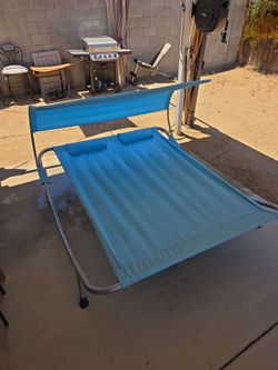 Steel Pipe Portable Double Lounge