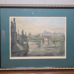 Signed Print, Frame And Glass