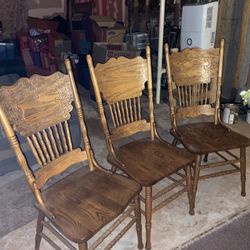 6 High Back Antique Chairs