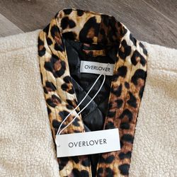 Overlover Farrell Vest in Natural Leopard Size S Women’s