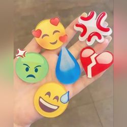 Emoji shaped hair clips, playful and interesting creative design for work school
