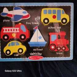 Melissa & Doug ~ My 1st Chunky Vehicles ~ Like New 