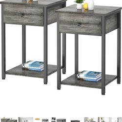 Set of 2 modern nightstands