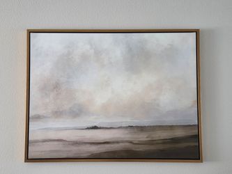 41.5 × 31.5 brass framed landscape painting