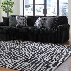 Midnight-Madness Onyx 2-Piece LAF Chaise Sectional (Couch Sofa Option 
