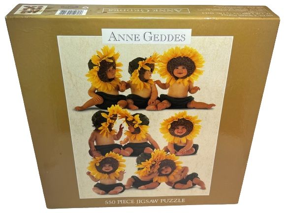 NEW Anne Geddes Sunflower Babies 550 Piece Jigsaw Puzzle No.2312-2