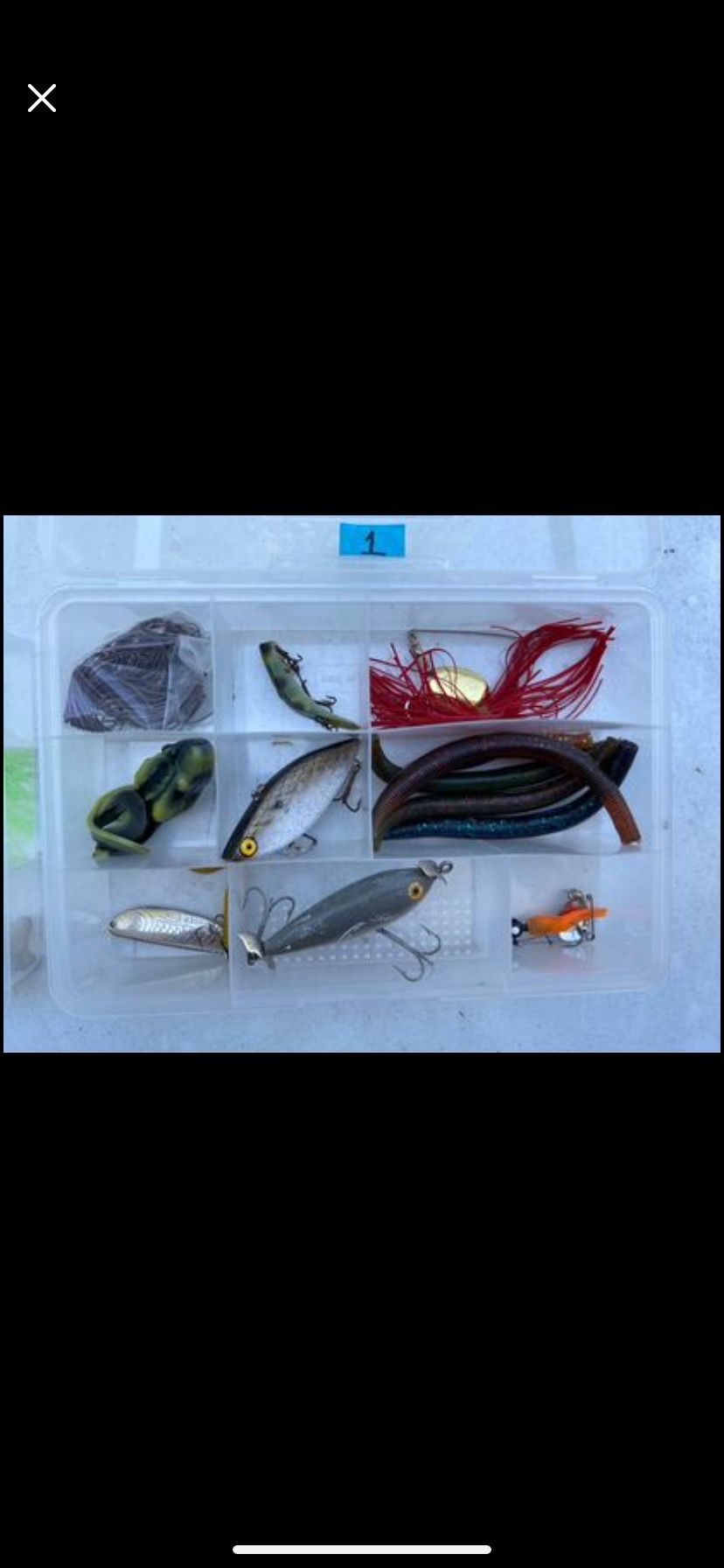 Box of Bass lures - South Austin