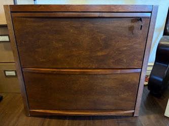 Solid wood lateral filing cabinet