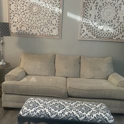 2 Sofas Soft White  300 For Both , Clean No Dogs 