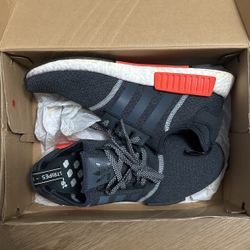 NMD_R1 Red / Grey Color Shoes Adidas SIZE 10.5