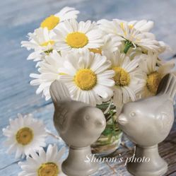 Ceramic Taupe Love Birds 