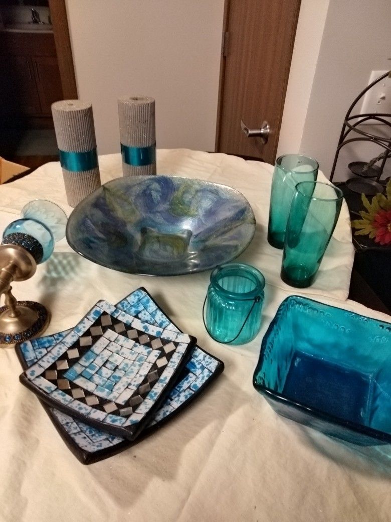 Teal Green/Aqua Colored Decor