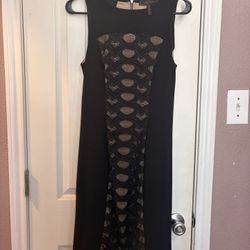 BCBG black maxi dress with cut out details. Size M #maxidress #goth