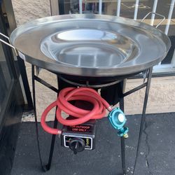 Set De 3ps  Quemador Base Y Disco De  Acero Inoxidable  