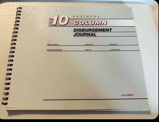 10 Column Business Disbursement Journal - Unused $10