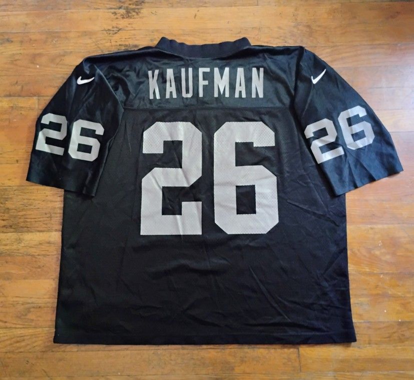 Vintage Oakland Raiders Napoleon Kaufman Nike Size Large Throwback Authentic 